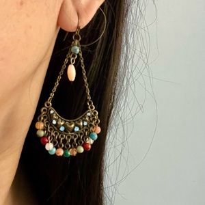 Colorful boho earrings. Light and pretty.